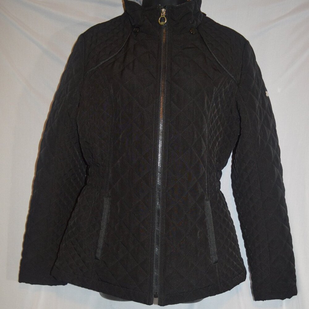 Laundry by design Jacket Coat Womens Sz M Black Quilted Puffer